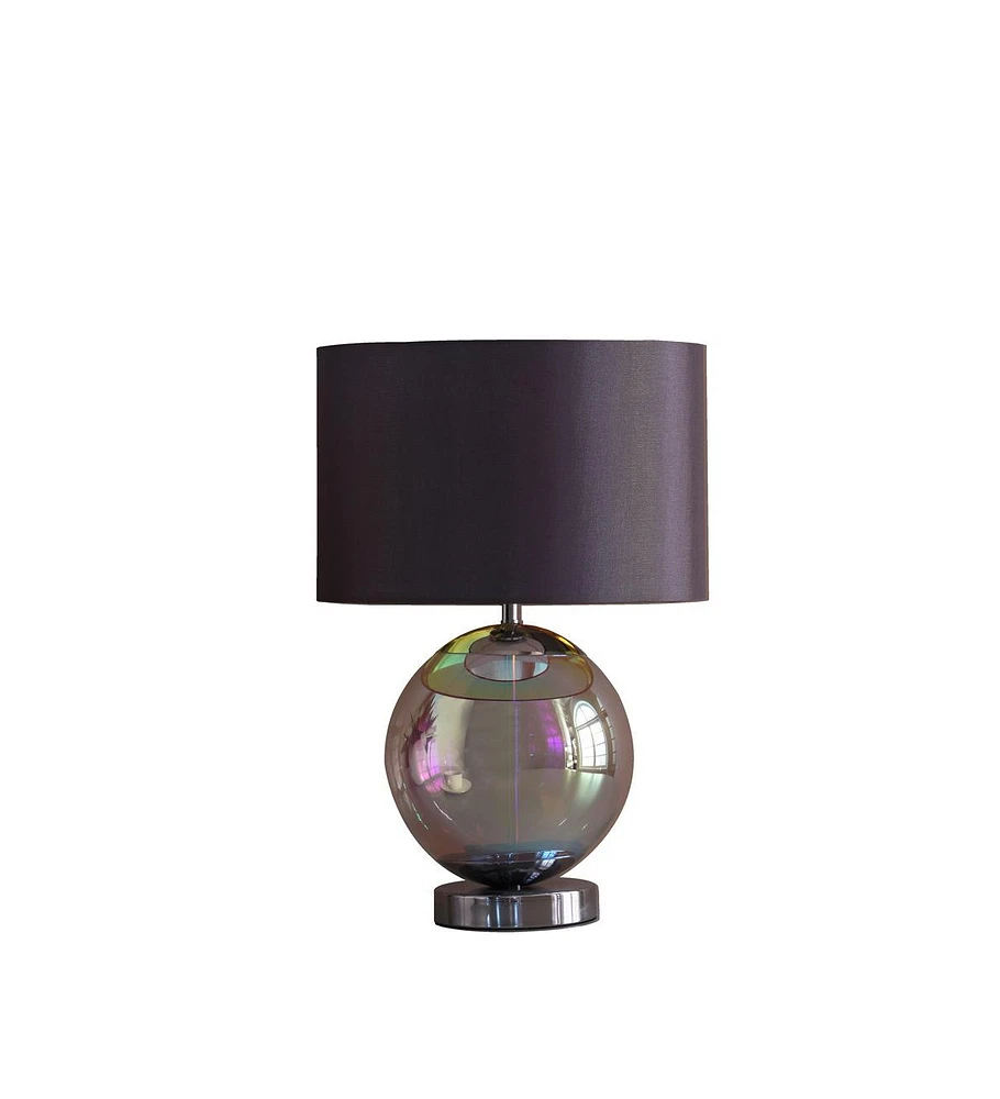 Simplie Fun 18.75-Inch Artie Orb Iridescent Chrome Table Lamp