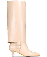 Vaila Shoes Women's Monica Wide-Calf Pointed-Toe Dress Boots Extended Sizes 9-14