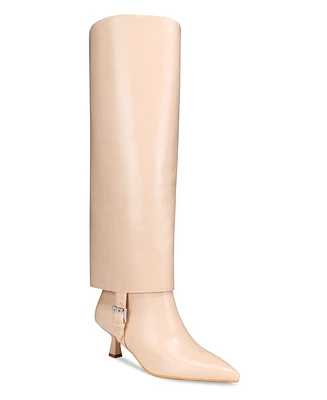 Vaila Shoes Women's Monica Wide-Calf Pointed-Toe Dress Boots Extended Sizes 9-14