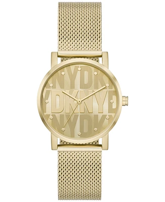 Dkny Women's Soho Three-Hand -Tone Stainless Steel Watch 34mm