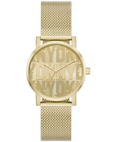 Dkny Women's Soho Three-Hand -Tone Stainless Steel Watch 34mm