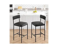 gaomon Bar Stools Set of 2, Barstool Set of 2, 25.5 Inches Upholstered Bar Chairs for 2, Counter Height Bar Stools Set for Island, Counter Bar, Retro