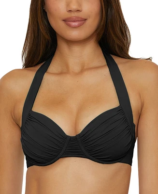 Becca Women's Ruched Underwire Bikini Top