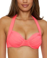 Becca Women's Ruched Underwire Bikini Top