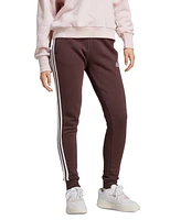 adidas Women's 3-Stripe Cotton Fleece Sweatpant Jogger