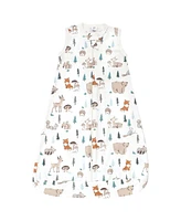 Hudson Baby Boys Cotton Sleeveless Wearable Sleeping Bag, Sack, Blanket Woodland Pals, 12-18 Months