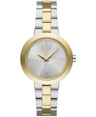 A|X Armani Exchange Women's Quartz Two-Tone Stainless Steel 36MM