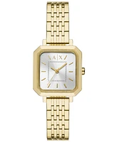 A|X Armani Exchange Women's Quartz Three-Hand Gold Stainless Steel 27MM