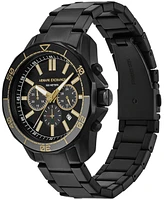 A|X Armani Exchange Men's Quartz Chronograph Black Stainless Steel Watch 44MM