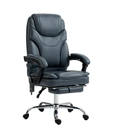 Vinsetto Pu Leather Vibration Massage Office Chair with Heat, Black