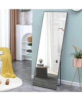 Streamdale Furniture 3rd Gen Grey Solid Wood Full-Length Mirror for Home, Stores, and More