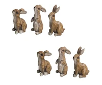 Slickblue Carved Stone Garden Rabbit Figurine (Set of