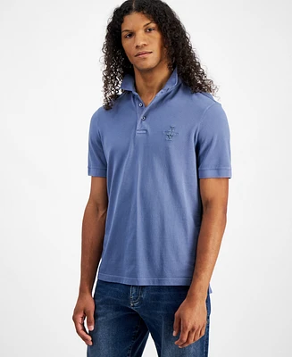 A|X Armani Exchange Men's Short Sleeve Textured Polo Shirt