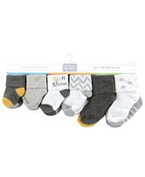 Hudson Baby Baby Boys Hudson Unisex Grow With Me Socks 12pk, Sunshine, 0-24 Months