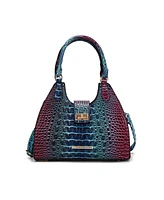 Mkf Collection Ava Gradient Rainbow Faux Crocodile-Embossed Tote Bag by Mia K