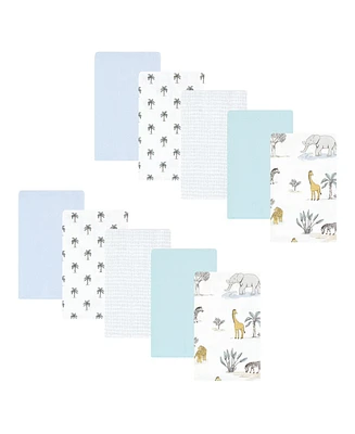 Hudson Baby Infant Boy Cotton Flannel Burp Cloths