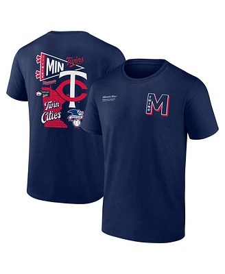 Fanatics Men's Navy Minnesota Twins Split Zone T-Shirt