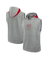 Nike Men's Heather Gray Washington Nationals Authentic Collection Early Work Performance Sleeveless Pullover Hoodie