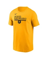 Nike Men's Gold Pittsburgh Pirates 2-Hit Speed City Connect T-Shirt