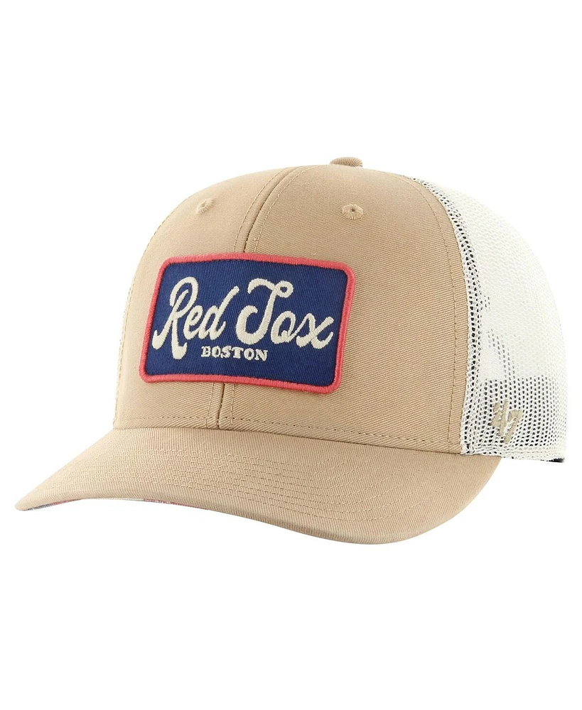 '47 Brand Men's Khaki Boston Red Sox Glory Daze Trucker Adjustable Hat