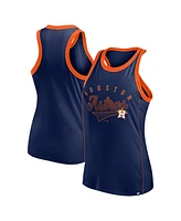 Fanatics Women's Navy Houston Astros Tailsweep Fashion Racerback Rhinestone Tank Top