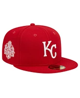 New Era Men's Red Kansas City Royals Logo 59FIFTY Fitted Hat