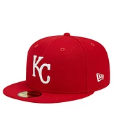 New Era Men's Red Kansas City Royals Logo 59FIFTY Fitted Hat