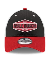 New Era Men's Black/Red Kyle Busch 9FORTY Side Patch Trucker Adjustable Hat