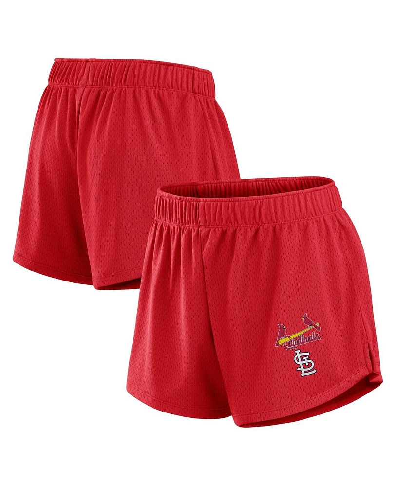 Fanatics Women's Red St. Louis Cardinals Mesh Shorts