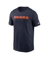 Nike Men's Navy Chicago Bears Primetime Wordmark Essential T-Shirt