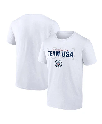 Fanatics Men's White Team Usa Bold Outline T-Shirt