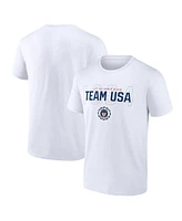 Fanatics Men's White Team Usa Bold Outline T-Shirt