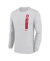 Nike Men's Ohio State Buckeyes 2024 Sideline Velocity Performance Long Sleeve T-Shirt