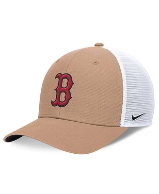 Nike Men's Boston Red Sox Khaki Rise Trucker Adjustable Hat