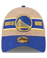 New Era Men's Tan/Royal Golden State Warriors 2024 Nba Draft 9TWENTY Adjustable Hat