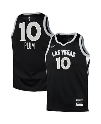 Nike Big Boys and Girls Kelsey Plum Black Las Vegas Aces Explorer Edition Player Jersey