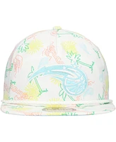 New Era Men's White Orlando Magic Palm Trees and Waves Golfer Adjustable Hat