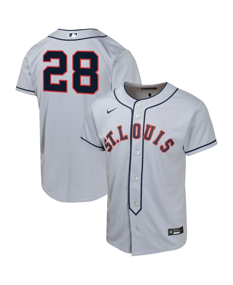 Nike Big Boys and Girls Nolan Arenado Gray St. Louis Cardinals 2024 Rickwood Classic Limited Player Jersey