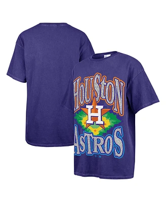 '47 Brand Women's Navy Houston Astros Flashing Lights Boyfriend T-Shirt