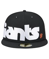 New Era Men's Black San Francisco Giants Checkered Undervisor 59FIFTY Fitted Hat