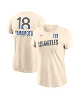 Nike Women's Yoshinobu Yamamoto Los Angeles Dodgers 2024 City Connect Fuse Name Number T-Shirt