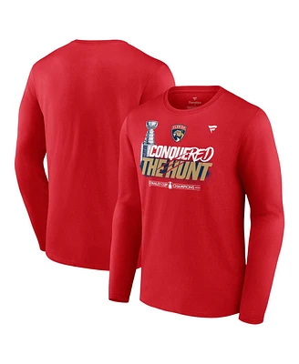 Fanatics Men's Red Florida Panthers 2024 Stanley Cup Champions Celebration Long Sleeve T-Shirt