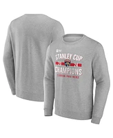 Fanatics Men's Steel Florida Panthers 2024 Stanley Cup Champions Throwback Fleece Pullover Sweatshirt