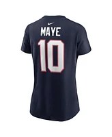 Nike Women's Drake Maye Navy New England Patriots 2024 Nfl Draft First Round Pick Name Number T-Shirt