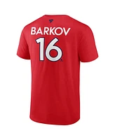 Fanatics Men's Aleksander Barkov Red Florida Panthers 2024 Stanley Cup Champions Authentic Pro Name Number T-Shirt