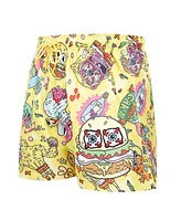 Freeze Max Men's Yellow SpongeBob SquarePants Krabby Patty Bob Shorts