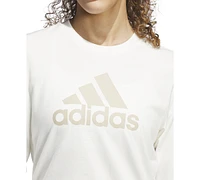 adidas Women's Classic Logo Long-Sleeve Cotton T-Shirt