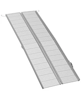 Homcom Portable Wheelchair Ramp for Home, Threshold Handicap 10'