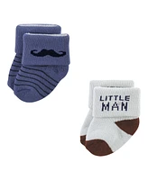 Hudson Baby Boys Cotton Rich Newborn and Terry Socks, Gentleman 12-Pack, 6-12 Months