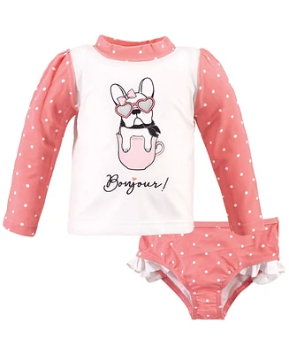 Hudson Baby Girls Swim Rashguard Set